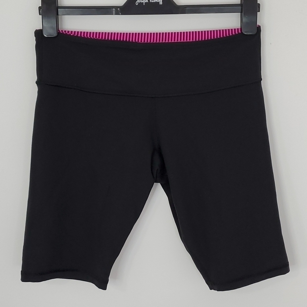 Lululemon black and pink shorts
